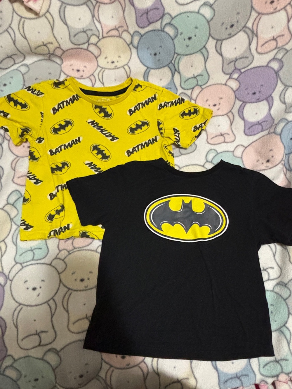 Batman Toddler Boy’s T-Shirts Black and Yellow DC Superhero 4T Includes Both